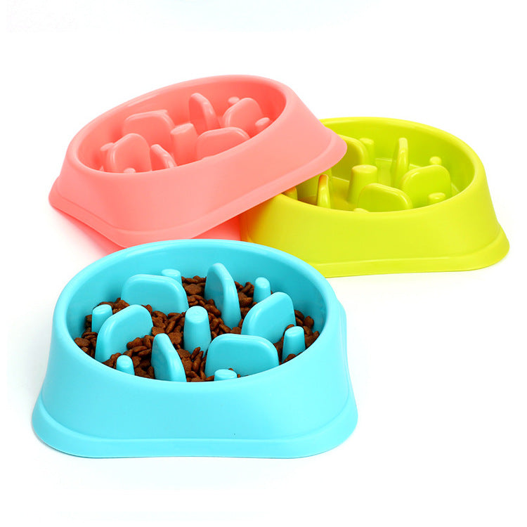 KFX-2840509 Anti-Choking Slow Feed Dog Bowl - Eco-Friendly PP Material, 20.5cm Diameter