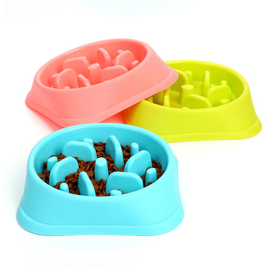 KFX-2840509 Anti-Choking Slow Feed Dog Bowl - Eco-Friendly PP Material, 20.5cm Diameter