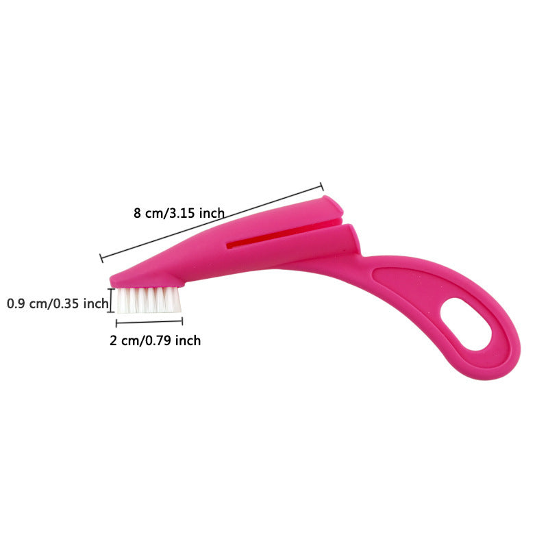 KFX-2841789 Pet Finger Toothbrush for Dogs and Cats - Silicone Bristles, Ergonomic Design, Lightweight Dental Care Tool
