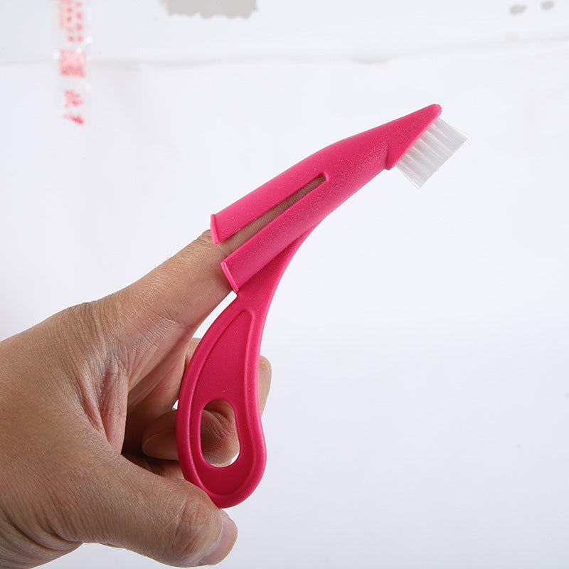 KFX-2841789 Pet Finger Toothbrush for Dogs and Cats - Silicone Bristles, Ergonomic Design, Lightweight Dental Care Tool