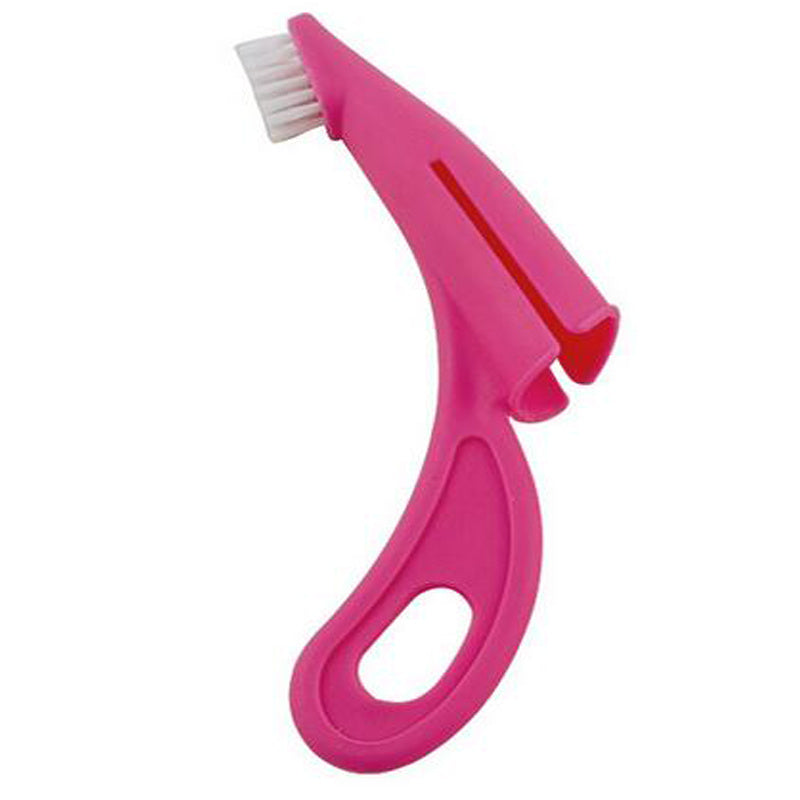 KFX-2841789 Pet Finger Toothbrush for Dogs and Cats - Silicone Bristles, Ergonomic Design, Lightweight Dental Care Tool