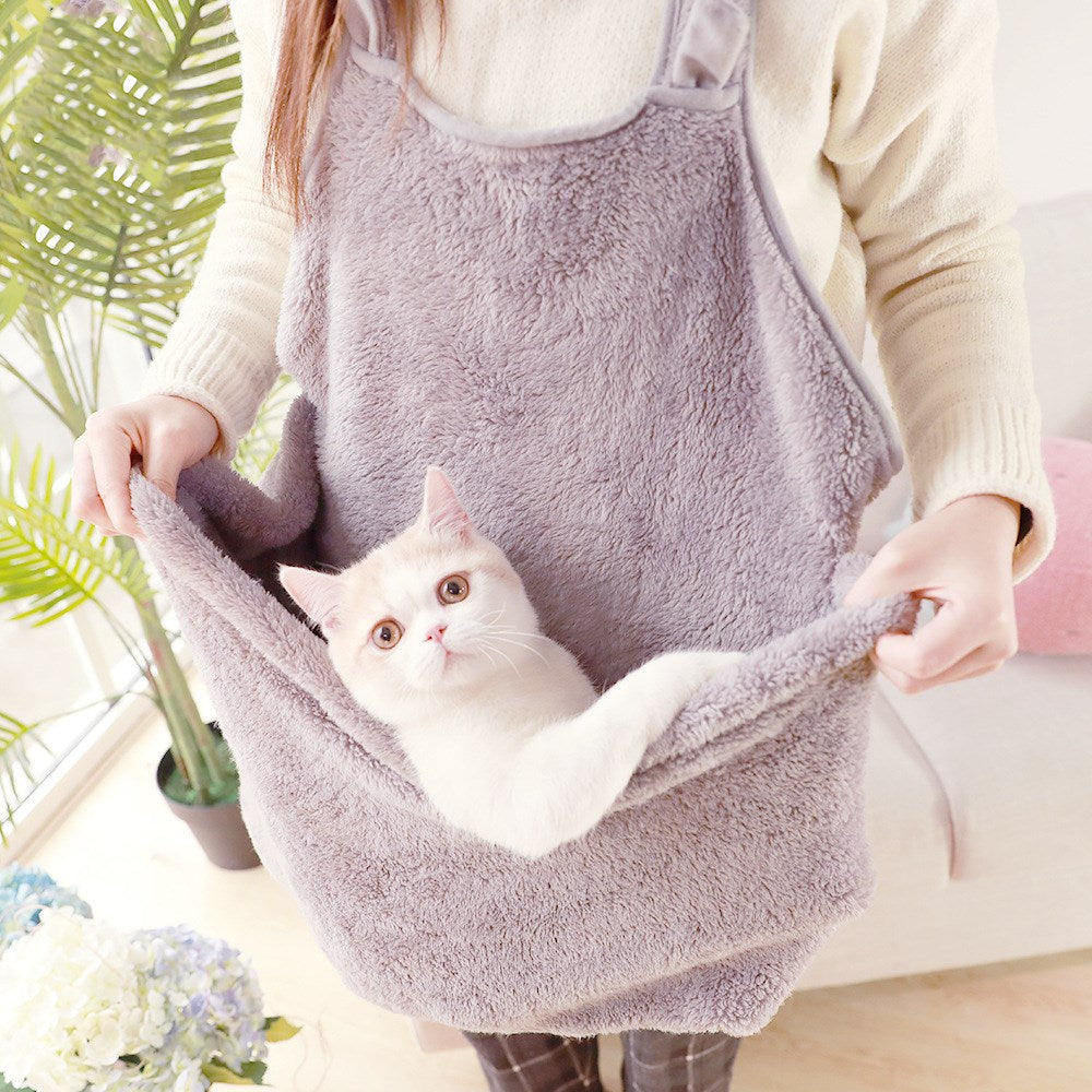 KFX-2842557 Casual Velvet Pet Backpack for Outings and Adventures