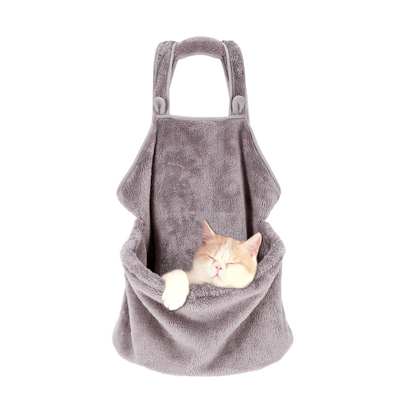 KFX-2842557 Casual Velvet Pet Backpack for Outings and Adventures