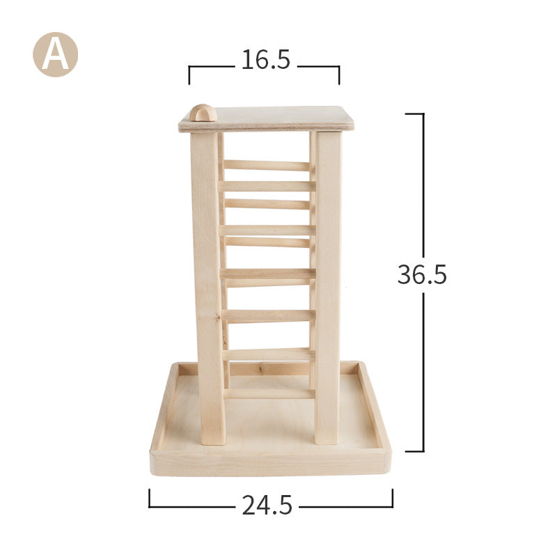 KFX-2843581 Multifunctional Wooden Square Grass Frame for Rabbits - Size 36.5x24.5x16.5cm