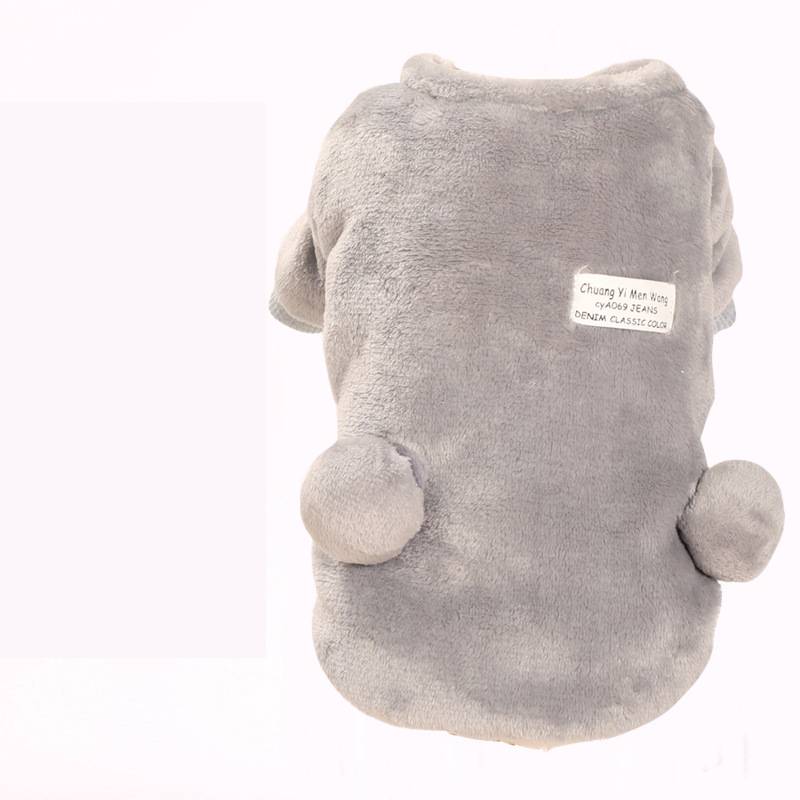 KFX-2844733 Cozy Polka Dot Four-Legged Dog Padded Coat for Autumn and Winter