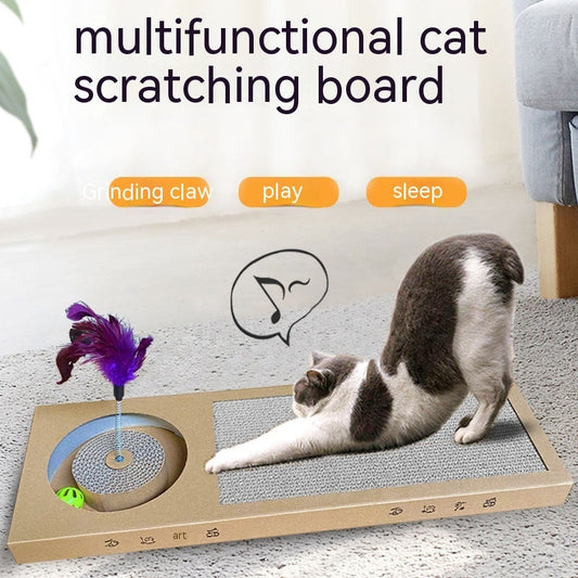 KFX-2846269 Durable Corrugated Paper Cat Scratching Board - Small Size Options Available