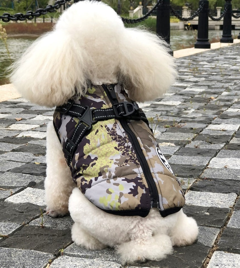 KFX-2846653 Reflective Thickened Warm Pet Vest for Autumn and Winter