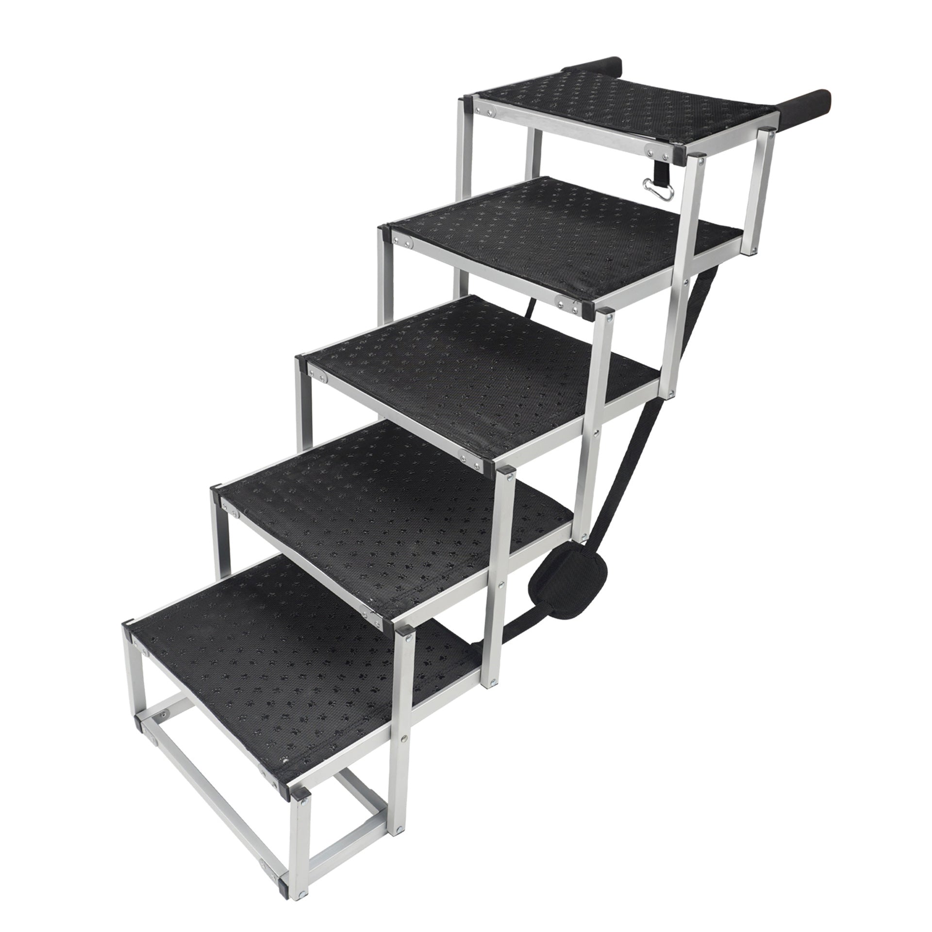 KFX-2846909 Portable 6-Step Aluminum Dog Ladder with Oxford Cloth and Pearl Cotton Padding