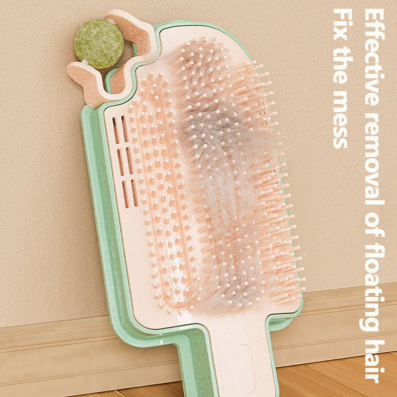 KFX-2847549 Multifunctional Cat Itch Remover and Massager with Feather Toy - Lightweight and Portable Pet Supply