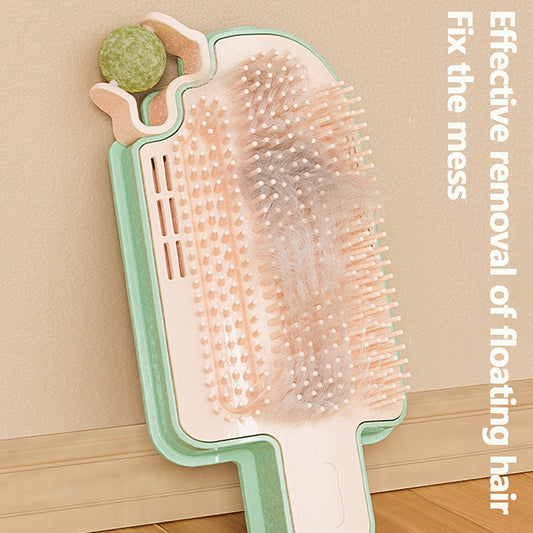 KFX-2847549 Multifunctional Cat Itch Remover and Massager with Feather Toy - Lightweight and Portable Pet Supply
