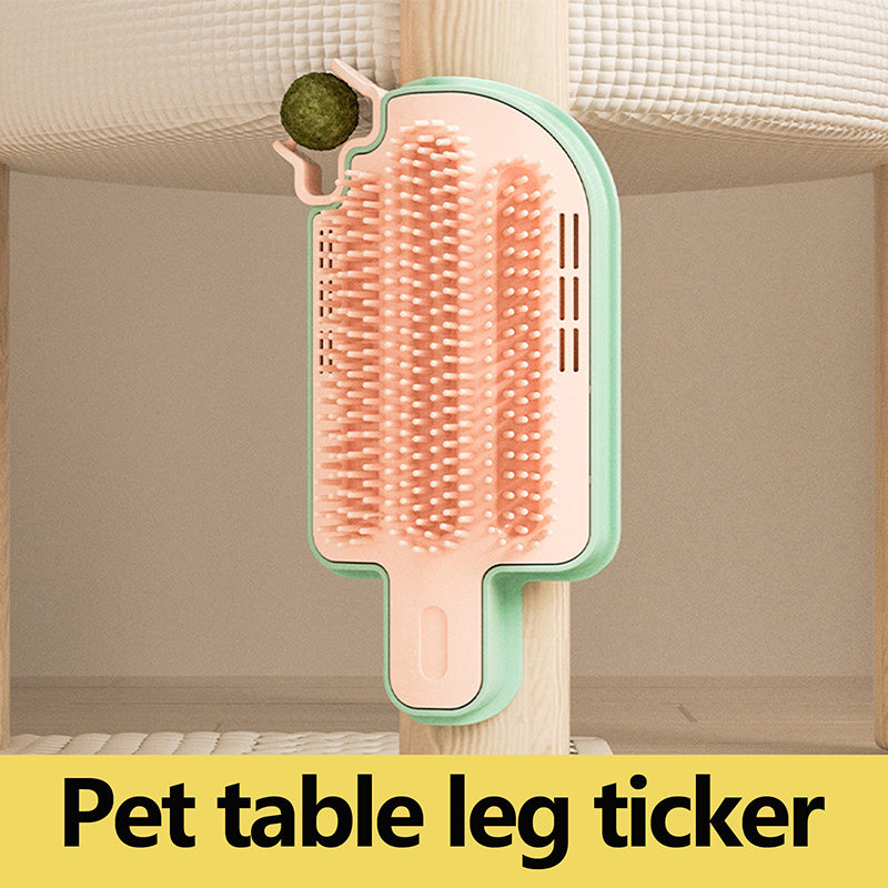 KFX-2847549 Multifunctional Cat Itch Remover and Massager with Feather Toy - Lightweight and Portable Pet Supply
