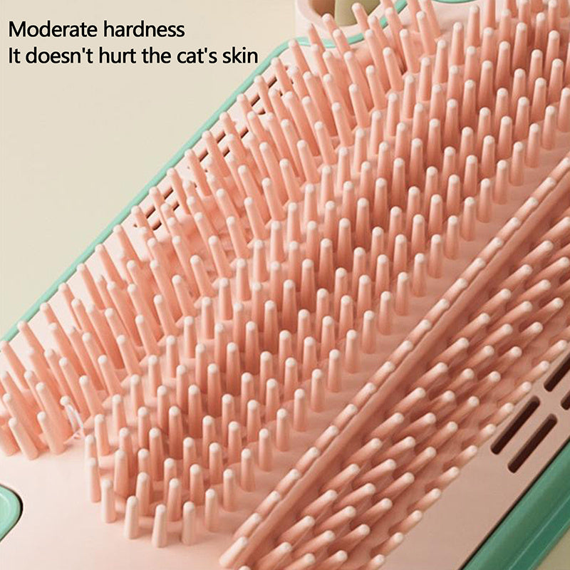 KFX-2847549 Multifunctional Cat Itch Remover and Massager with Feather Toy - Lightweight and Portable Pet Supply