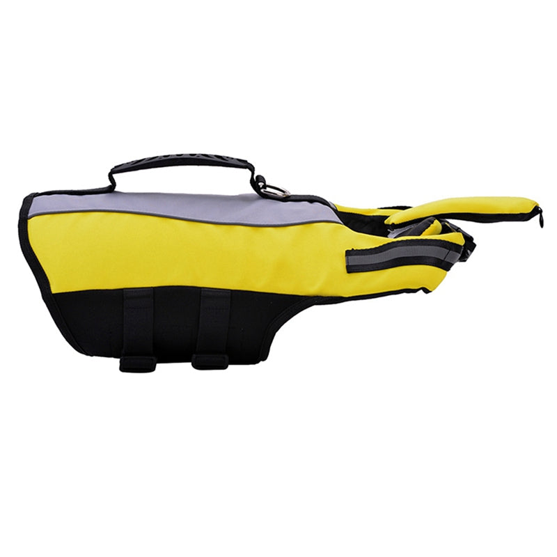 KFX-2850237 Fluorescent Yellow Reflective Pet Life Jacket with Air Cushions for Enhanced Buoyancy and Safety
