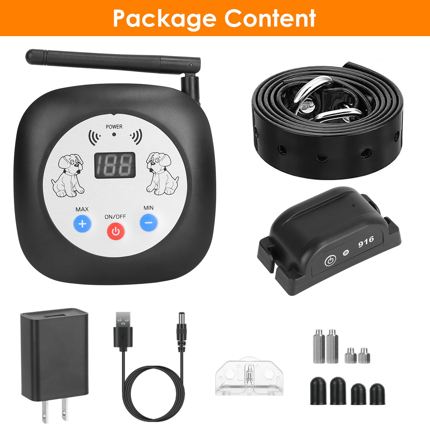 KFX-2851517 Electric Wireless Dog Fence System with GPS Location Monitor and Rechargeable Collar for Small to Large Dogs