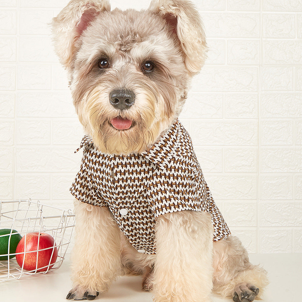 KFX-2852413 Plaid Cotton Dog Shirt for Small Dogs - XS to XL Sizes Available