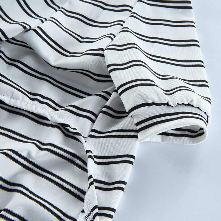 KFX-2852669 Striped Thin Pajamas for Dogs - Casual Summer Pet Clothing in Multiple Sizes