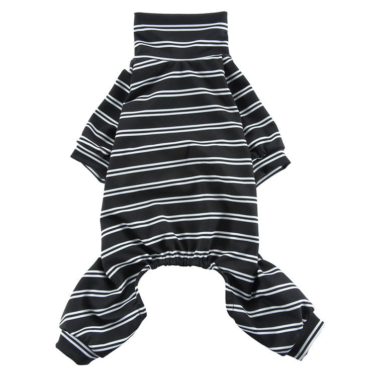 KFX-2852669 Striped Thin Pajamas for Dogs - Casual Summer Pet Clothing in Multiple Sizes
