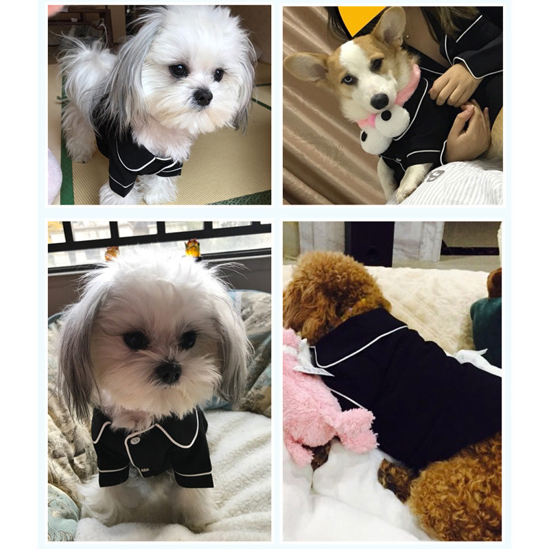 KFX-2854205 Cozy Summer Dress for Pets - Knitted Cloth in Blue, Black, Pink, and Polka Dots