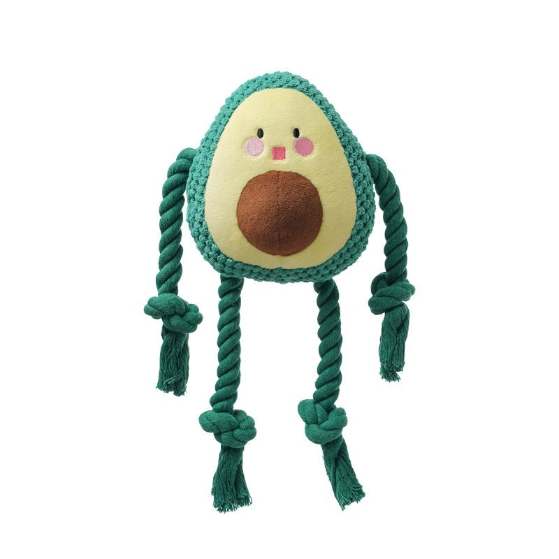 KFX-2854461 Plush Big Dog Interactive Toy with Sound and Bite-resistant Features - Green, 14cm