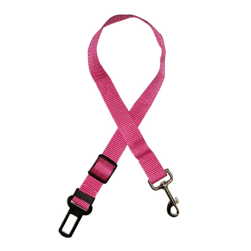 KFX-2855613 Pet Car Seat Belt with Retractable Hand Holding Rope - Available in Multiple Colors