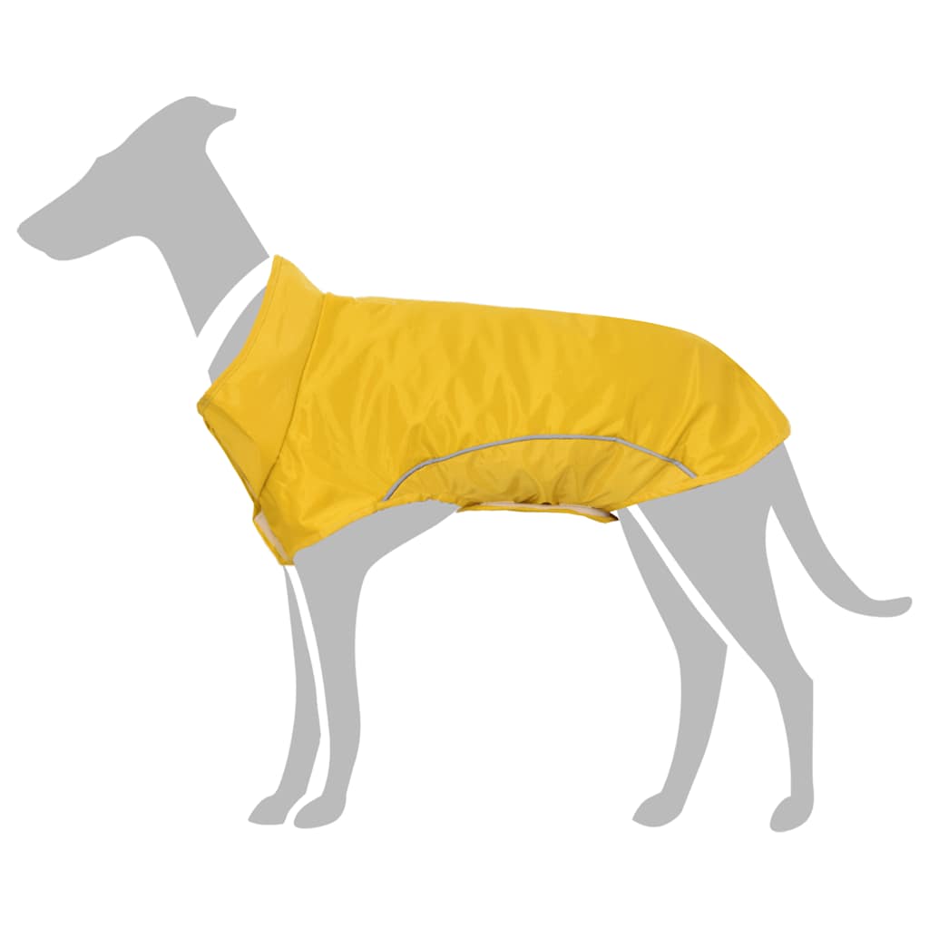 KFX-2856381 Reflective Dog Raincoat - Waterproof Polyester, Yellow/Red, Size S, Comfortable Fit