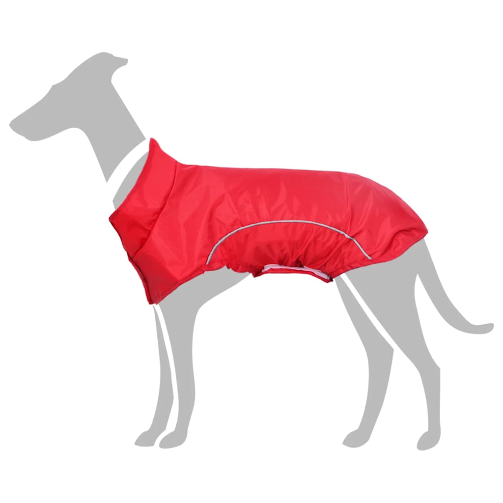 KFX-2856381 Reflective Dog Raincoat - Waterproof Polyester, Yellow/Red, Size S, Comfortable Fit