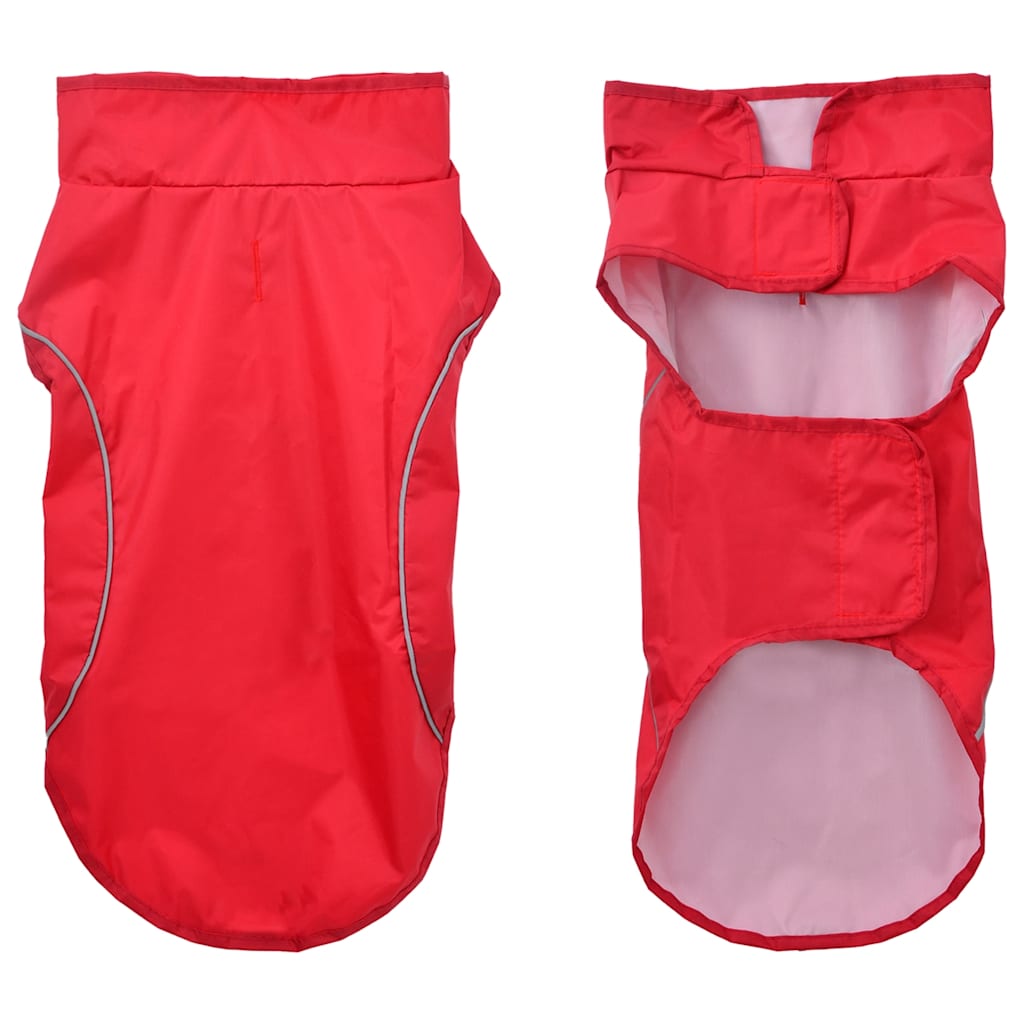 KFX-2856381 Reflective Dog Raincoat - Waterproof Polyester, Yellow/Red, Size S, Comfortable Fit
