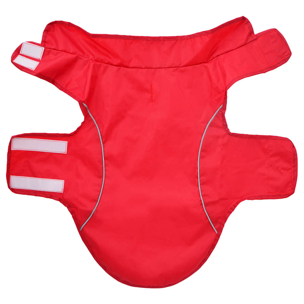 KFX-2856381 Reflective Dog Raincoat - Waterproof Polyester, Yellow/Red, Size S, Comfortable Fit