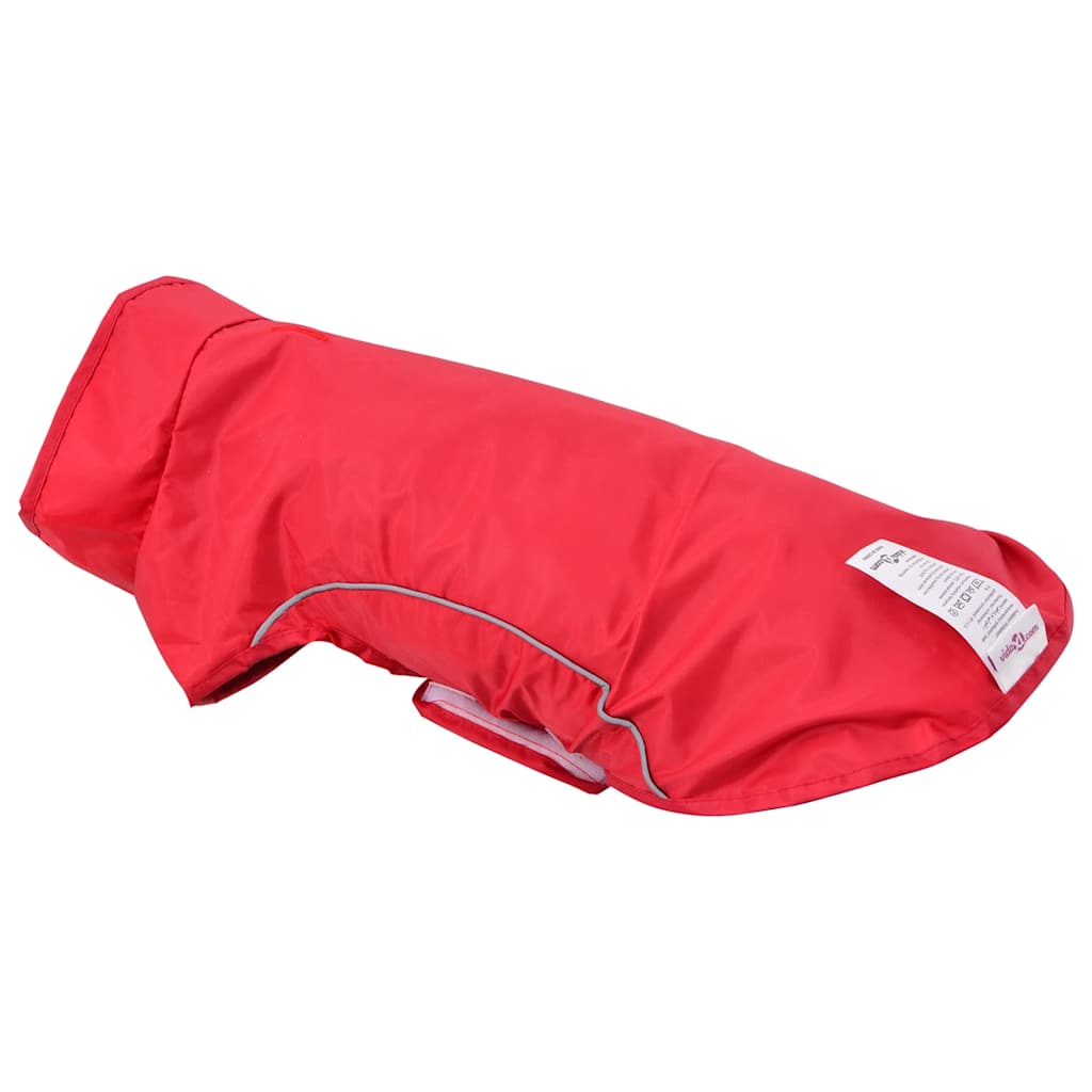 KFX-2856381 Reflective Dog Raincoat - Waterproof Polyester, Yellow/Red, Size S, Comfortable Fit