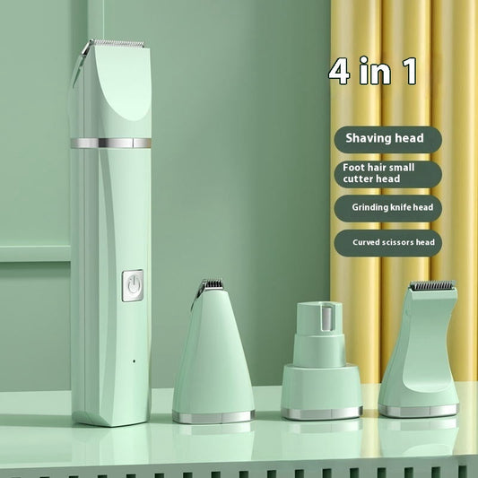 KFX-2857405 Four-in-One Mute Rechargeable Lady Shaver for Body and Foot Hair Removal