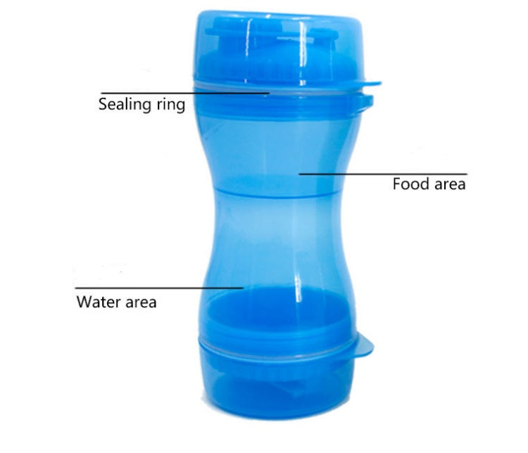 KFX-2857661 Pet Dual-Use Water and Food Cup - 330ml Water, 280ml Food Capacity, Safe PP Material