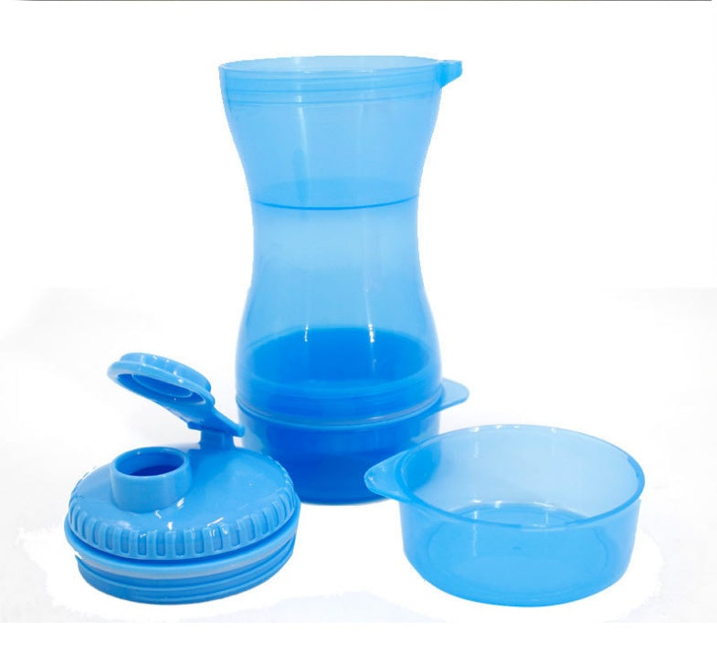 KFX-2857661 Pet Dual-Use Water and Food Cup - 330ml Water, 280ml Food Capacity, Safe PP Material