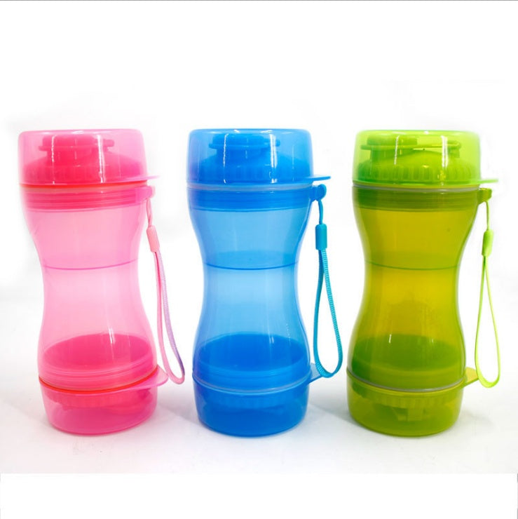 KFX-2857661 Pet Dual-Use Water and Food Cup - 330ml Water, 280ml Food Capacity, Safe PP Material