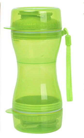 KFX-2857661 Pet Dual-Use Water and Food Cup - 330ml Water, 280ml Food Capacity, Safe PP Material