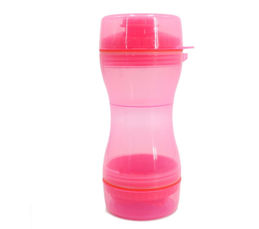 KFX-2857661 Pet Dual-Use Water and Food Cup - 330ml Water, 280ml Food Capacity, Safe PP Material