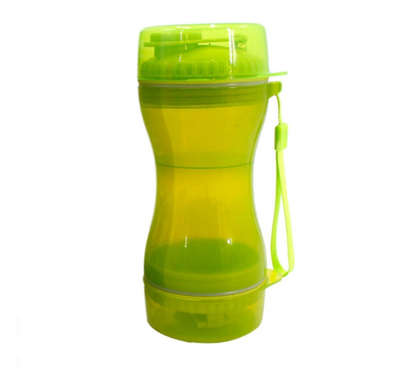 KFX-2857661 Pet Dual-Use Water and Food Cup - 330ml Water, 280ml Food Capacity, Safe PP Material
