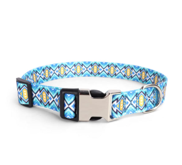 KFX-2863549 Ethnic Style Striped Dog Collar - Polyester Cotton in Various Patterns and Sizes