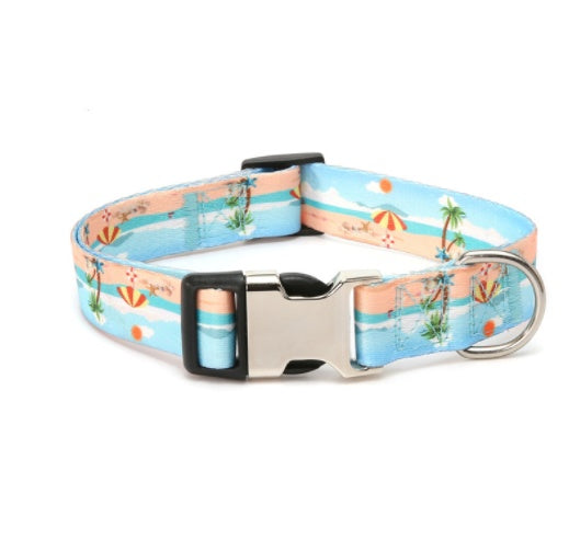 KFX-2863549 Ethnic Style Striped Dog Collar - Polyester Cotton in Various Patterns and Sizes