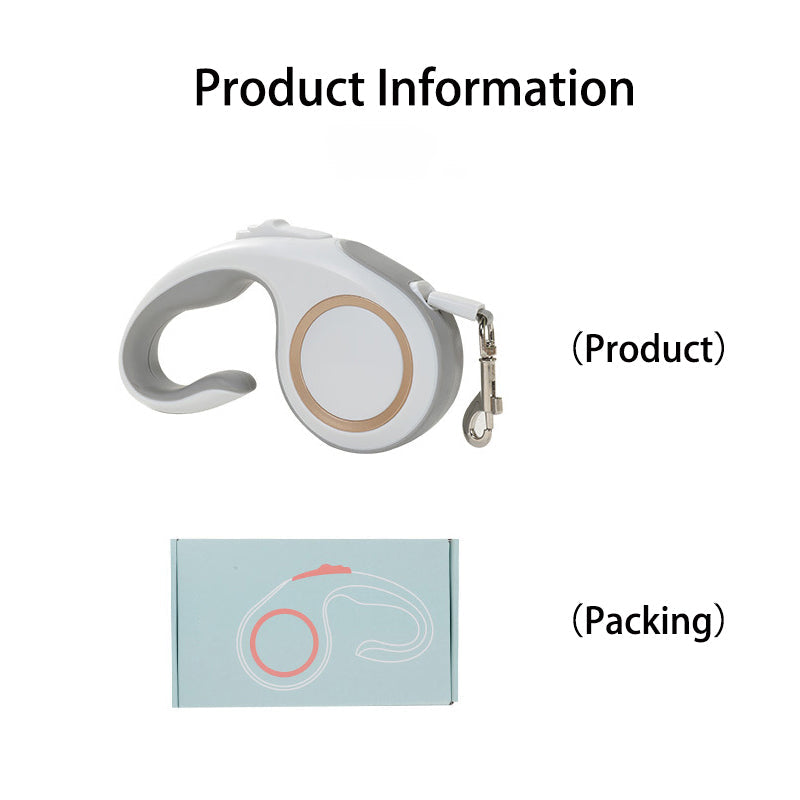 KFX-2864829 Automatic Retractable Dog Leash 5M with Ergonomic Handle and Anti-Slip Locking Button for Safe Pet Control