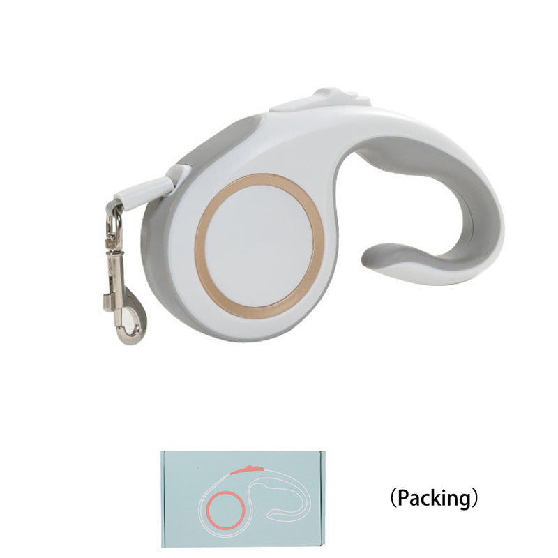 KFX-2864829 Automatic Retractable Dog Leash 5M with Ergonomic Handle and Anti-Slip Locking Button for Safe Pet Control