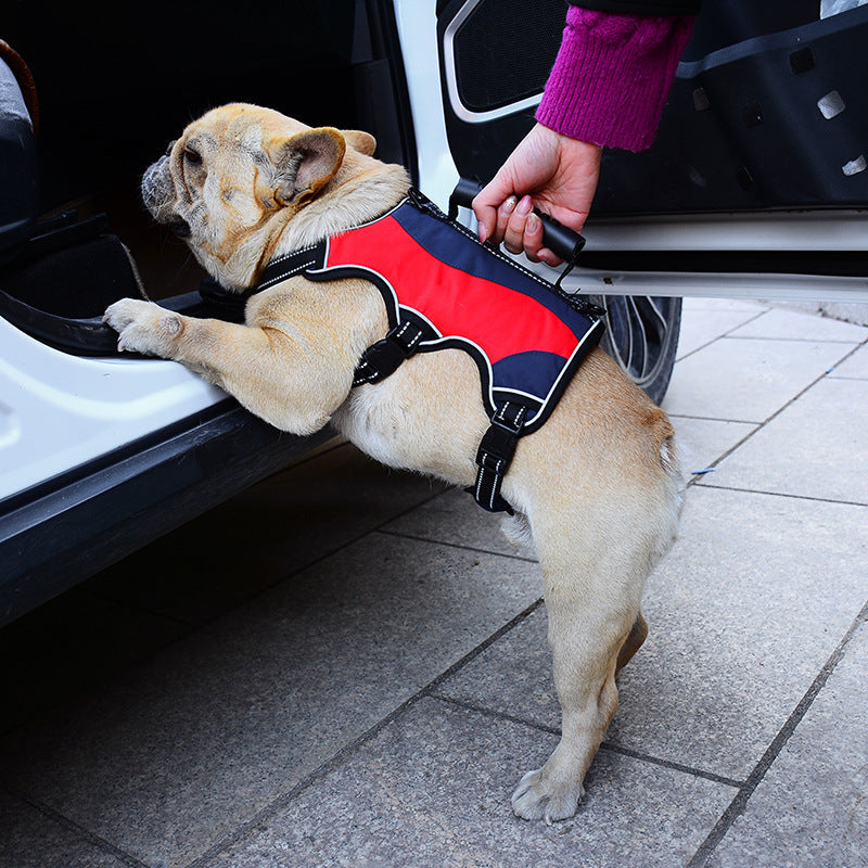 KFX-2866621 Tactical Pet Vest with Hand Holding Rope for Large Dogs – Available in Red, Black, and Orange