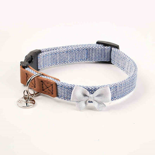 KFX-2868797 Cute Bow Collar and Rope Set for Dogs - Durable Cloth Material