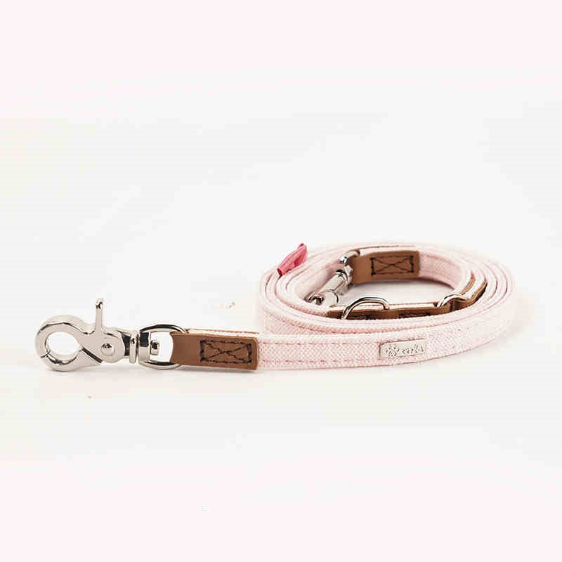 KFX-2868797 Cute Bow Collar and Rope Set for Dogs - Durable Cloth Material