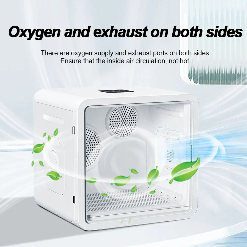 KFX-287059 Temperature Controlled Smart Pet Dryer Box for Small Dogs and Cats, 360° Design, Professional Quiet Grooming Equipment, ABS Plastic, Indoor and Outdoor Use