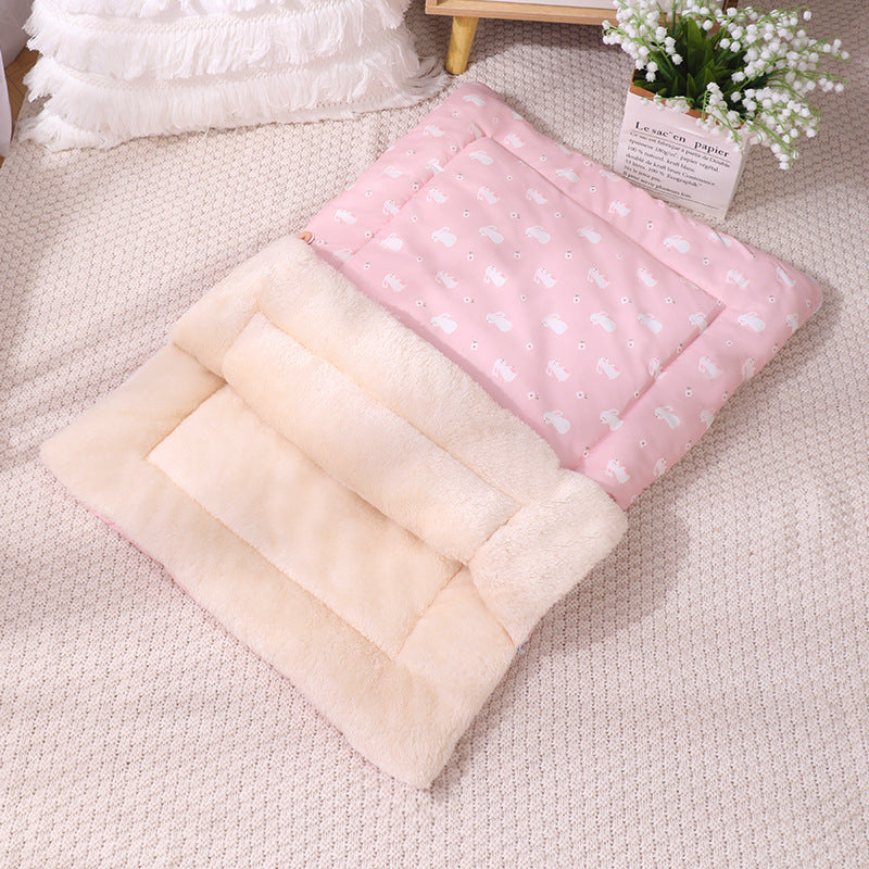 KFX-2871357 Cozy Multi-Season Pet Sleeping Bag with Detachable Mat and Foldable Design for Cats and Dogs