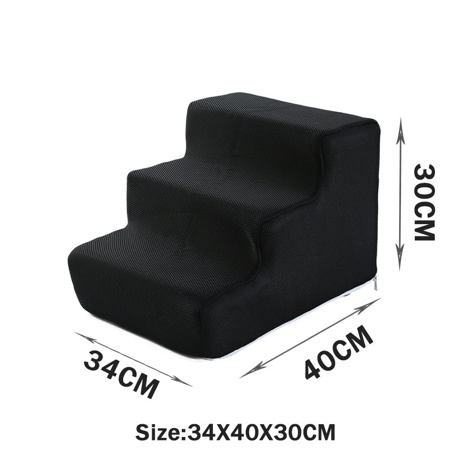 KFX-2871485 Folding Pet Steps with Non-Slip Design for Cats and Dogs - Multiple Colors Available