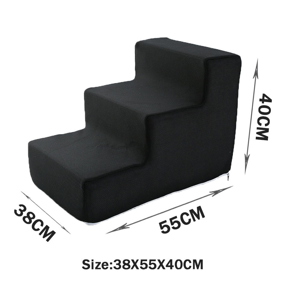 KFX-2871485 Folding Pet Steps with Non-Slip Design for Cats and Dogs - Multiple Colors Available