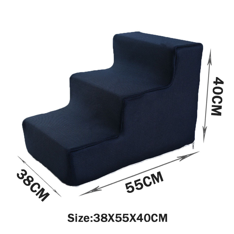 KFX-2871485 Folding Pet Steps with Non-Slip Design for Cats and Dogs - Multiple Colors Available