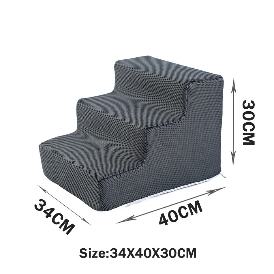KFX-2871485 Folding Pet Steps with Non-Slip Design for Cats and Dogs - Multiple Colors Available
