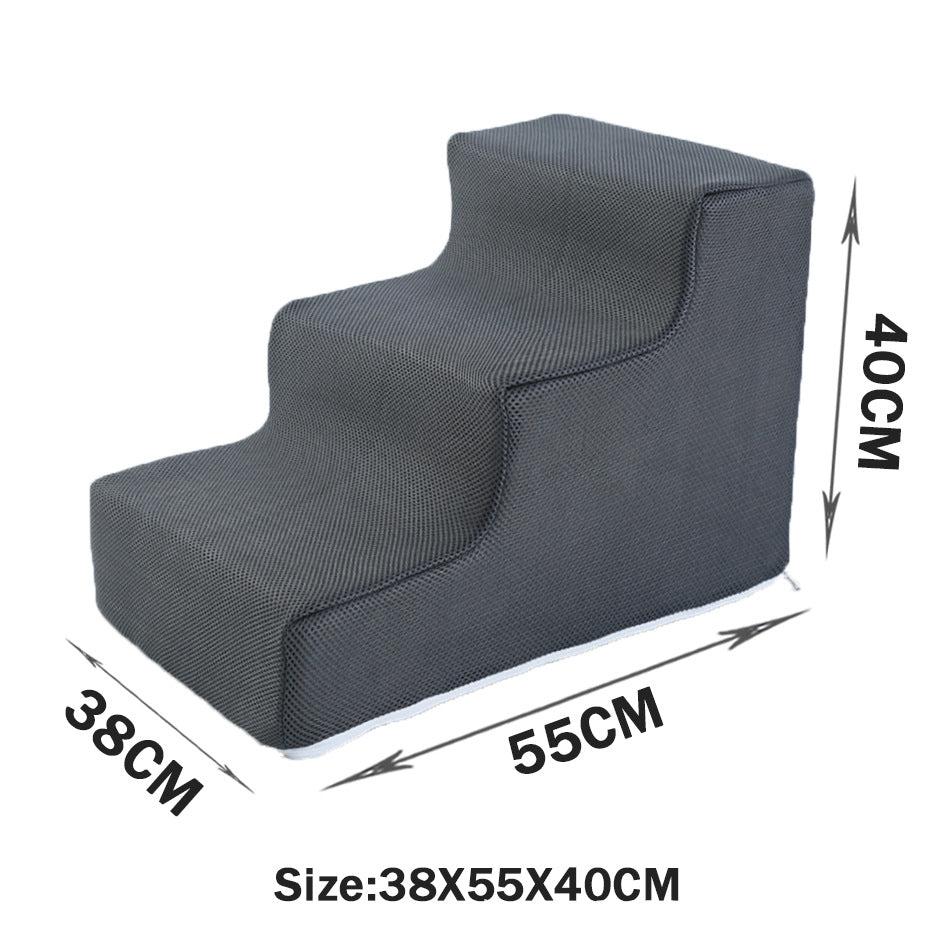 KFX-2871485 Folding Pet Steps with Non-Slip Design for Cats and Dogs - Multiple Colors Available